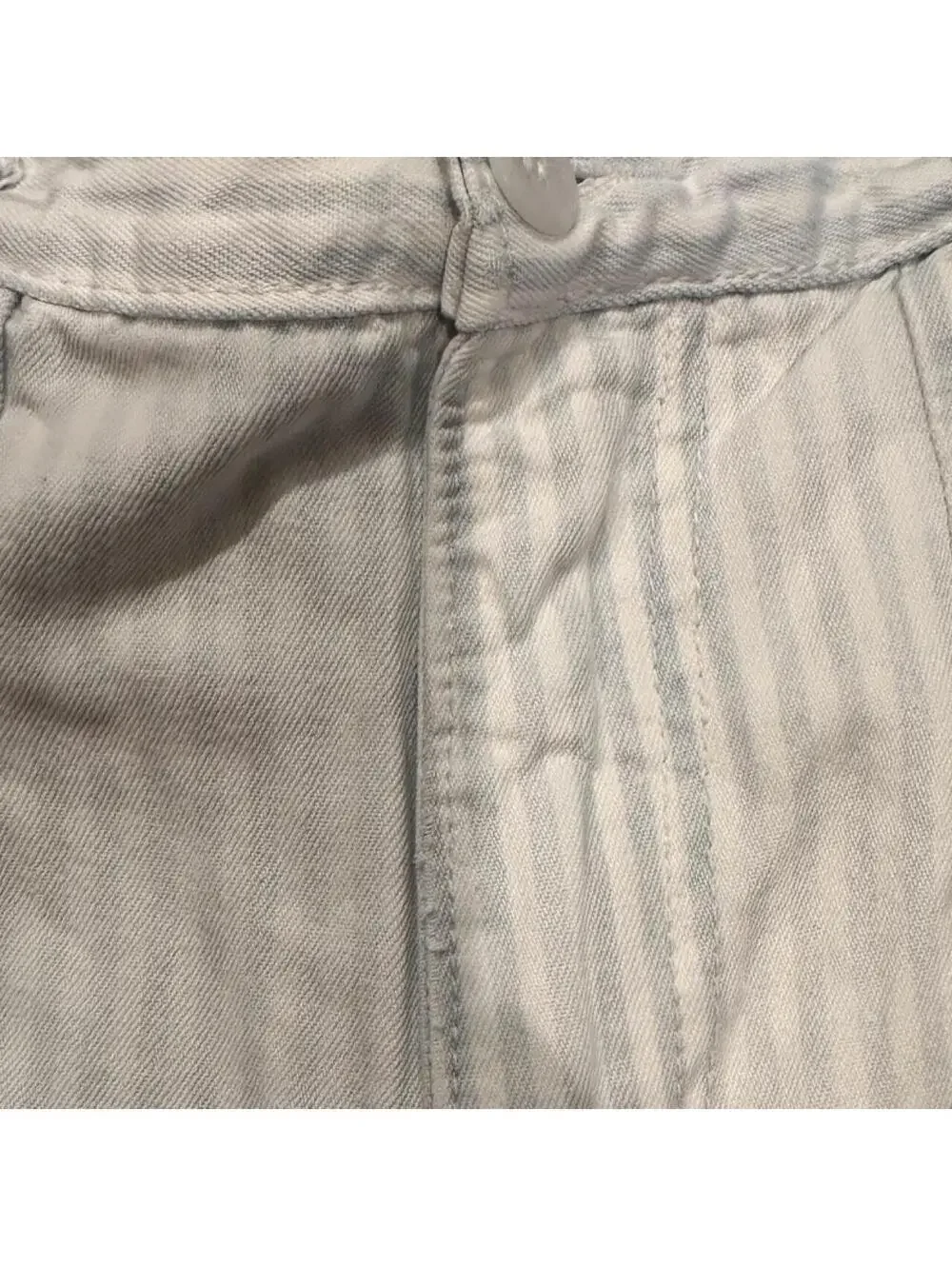 Women's White and Blue Shorts
